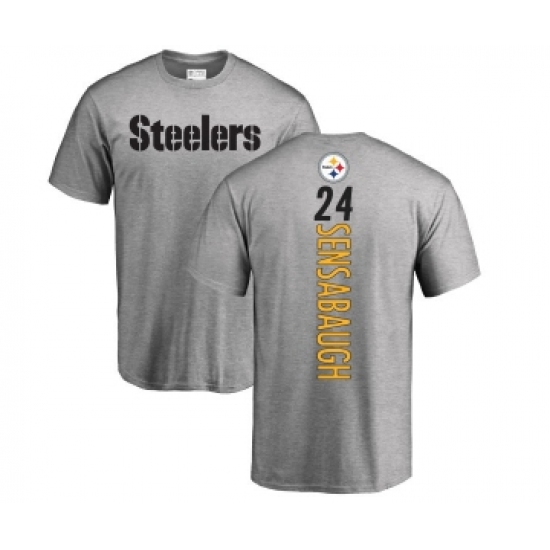 Football Pittsburgh Steelers #24 Coty Sensabaugh Ash Backer T-Shirt