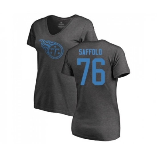 Football Women's Tennessee Titans #76 Rodger Saffold Ash One Color T-Shirt