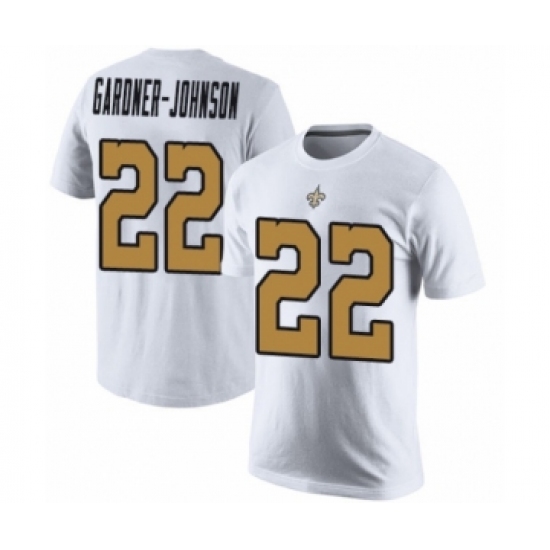 Football New Orleans Saints #22 Chauncey Gardner-Johnson White Rush Pride Name & Number T-Shirt
