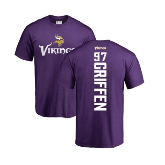 Football Minnesota Vikings #97 Everson Griffen Purple Backer T-Shirt