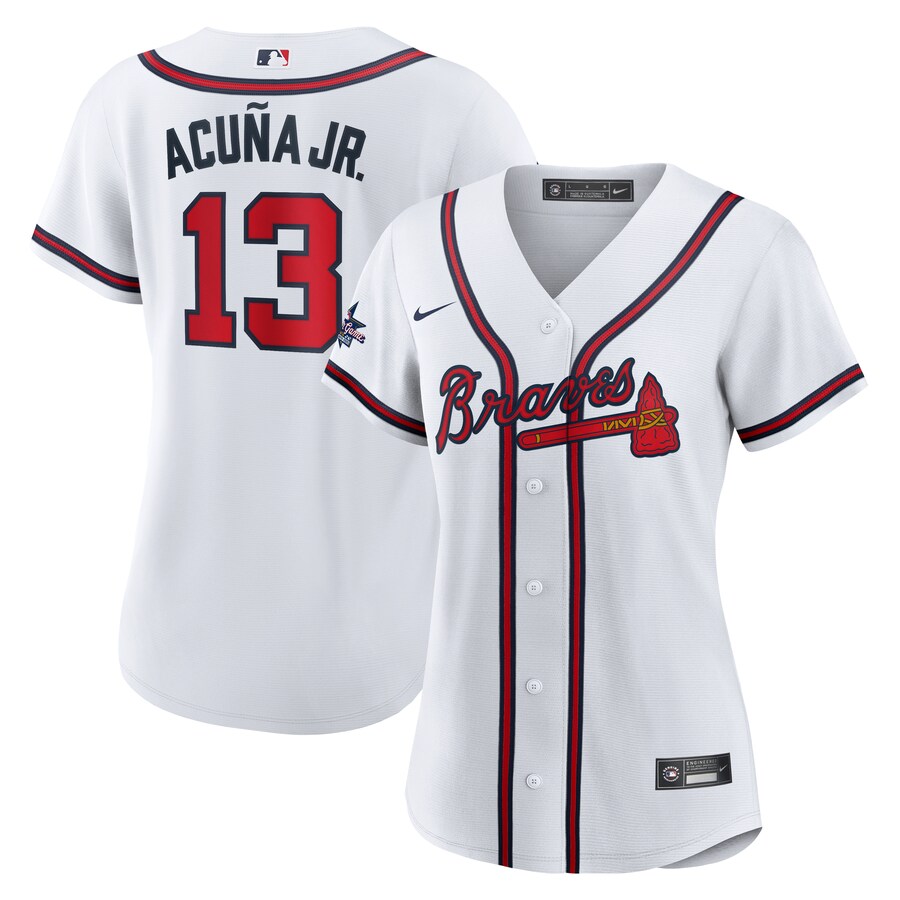 Women's Atlanta Braves Ronald Acuña Jr. Nike White 2025 MLB All-Star Game Home Replica Player Jersey