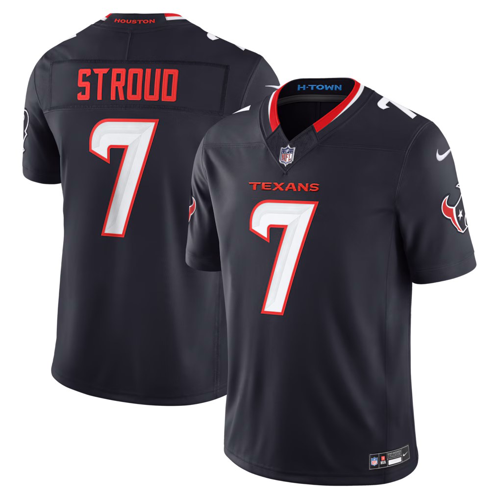 Men's Houston Texans C.J. Stroud Nike Navy Vapor F.U.S.E. Stitched Limited Jersey