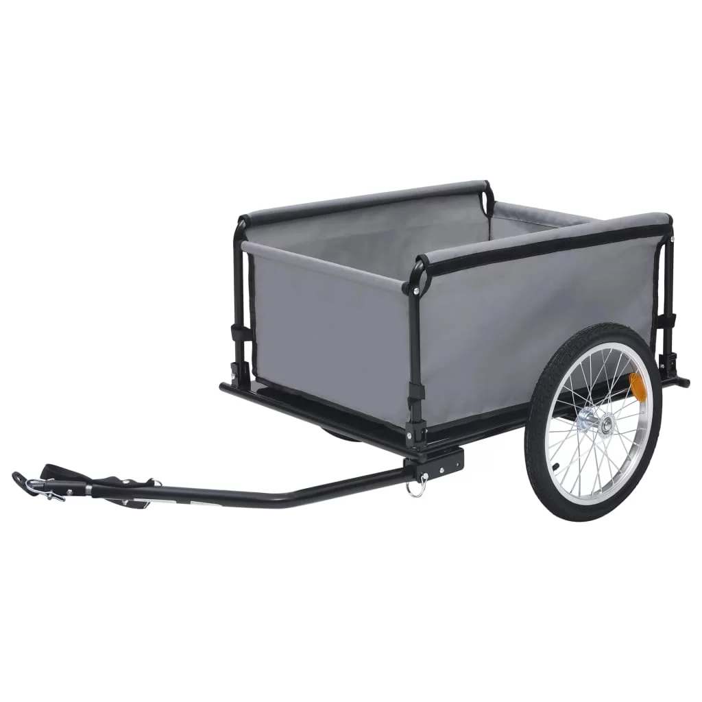 Buyweek Bike Cargo Trailer Gray and Orange 143.3 lb