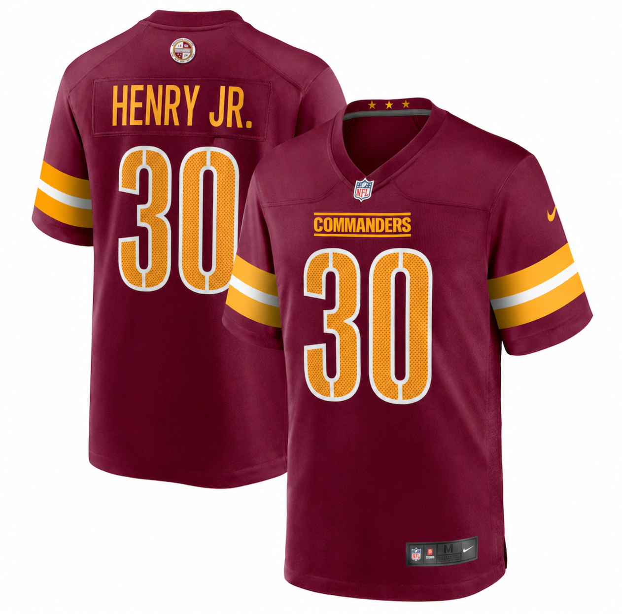 Men's Washington Commanders Robert Henry Jr. Nike Burgundy Jersey