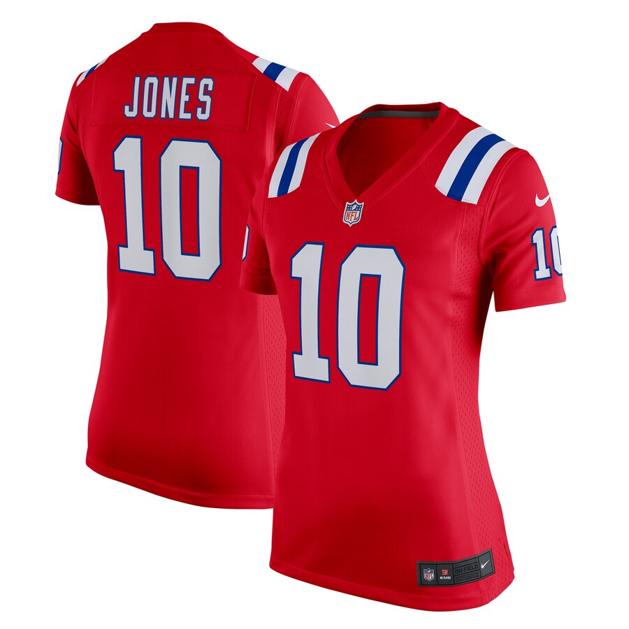 Women's New England Patriots Mac Jones Nike Red Team Game Jersey