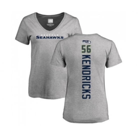 Football Women's Seattle Seahawks #56 Mychal Kendricks Ash Backer T-Shirt