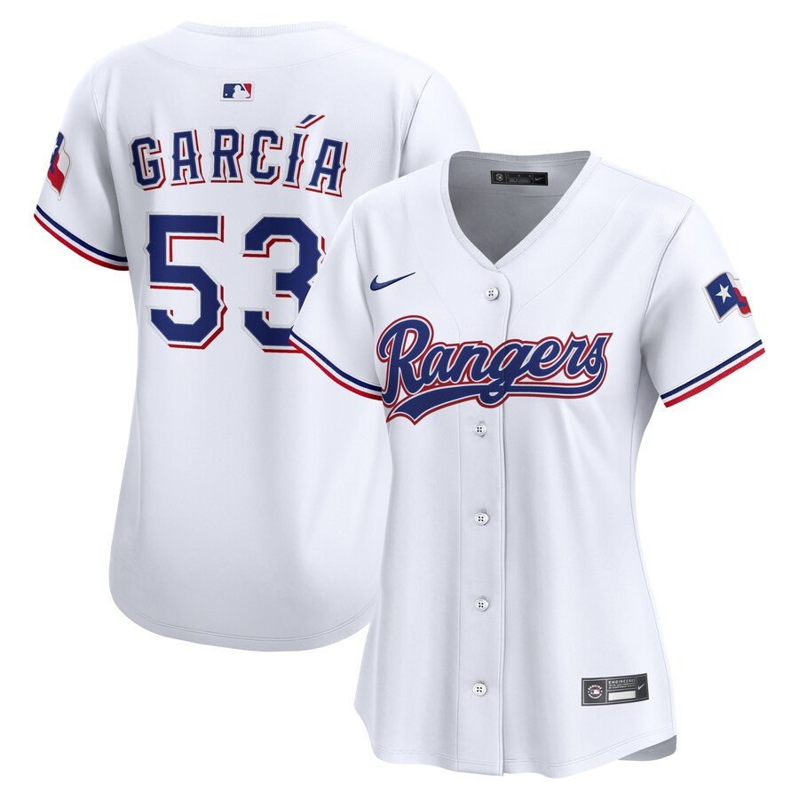 Women's Texas Rangers Adolis Garcia Nike White Home Limited Jersey