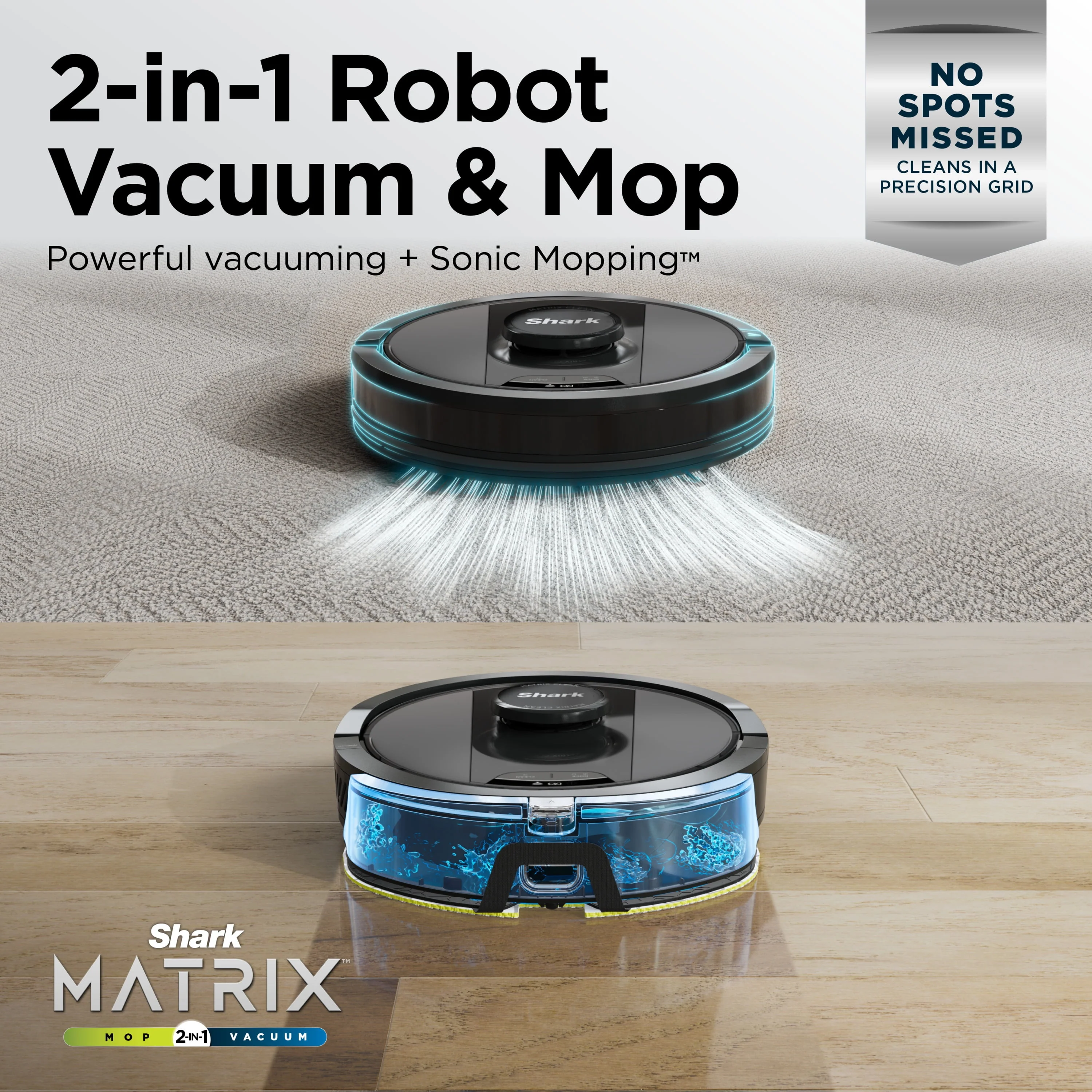 Shark Matrix Self-Empty Robot Vacuum & Mop with No Spots Missed, Bagless 30-Day Capacity, Precision Home Mapping, Wi-Fi, RV2400WS