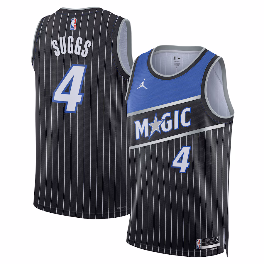 Unisex Orlando Magic Jalen Suggs Jordan Brand Black Swingman Jersey - Statement Edition