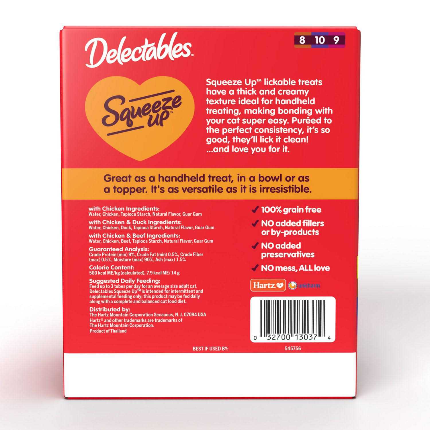 Hartz Delectables Squeeze Up Non-Seafood Variety Pack Interactive Lickable Wet Cat Treats