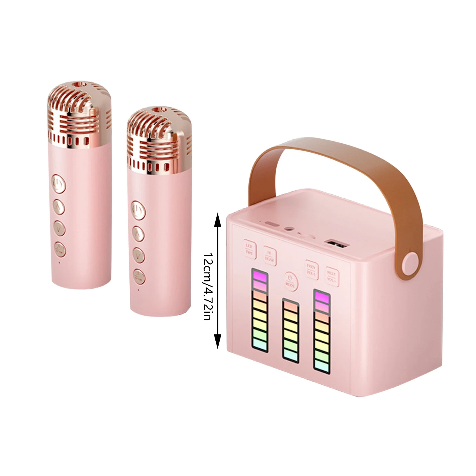 Ab12monate Karaoke Machine Portable Speaker With Wireless Mic Blue Tooth 5.3 Speaker For Home Family Party Singing Outdoor Picnic Activities - Curated Treasures Market