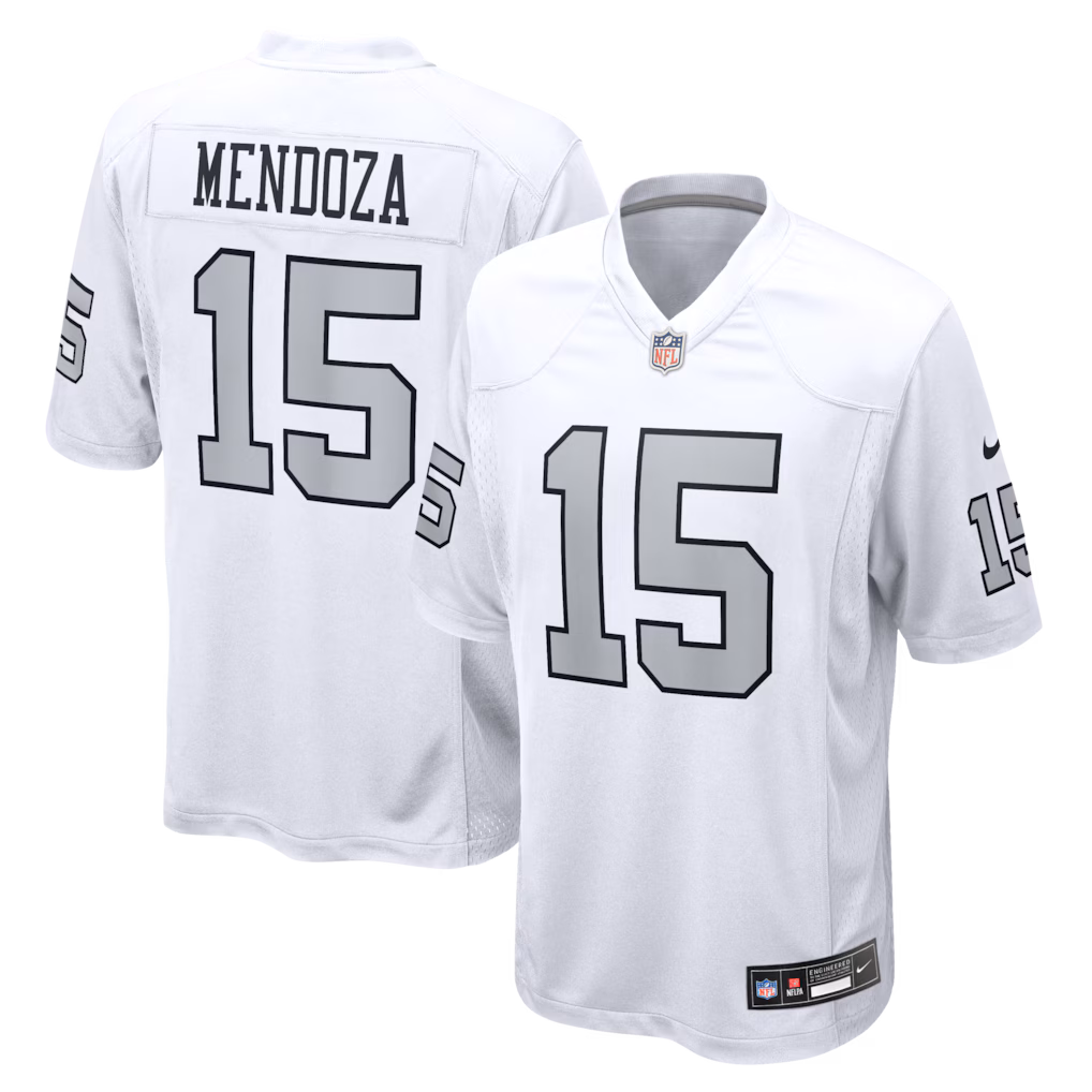 Men's Las Vegas Raiders Fernando Mendoza Nike White Alternate  Jersey