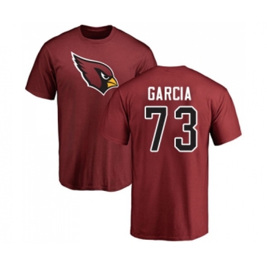 Football Arizona Cardinals #73 Max Garcia Maroon Name & Number Logo T-Shirt