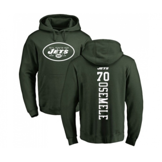 Football New York Jets #70 Kelechi Osemele Green Backer Pullover Hoodie