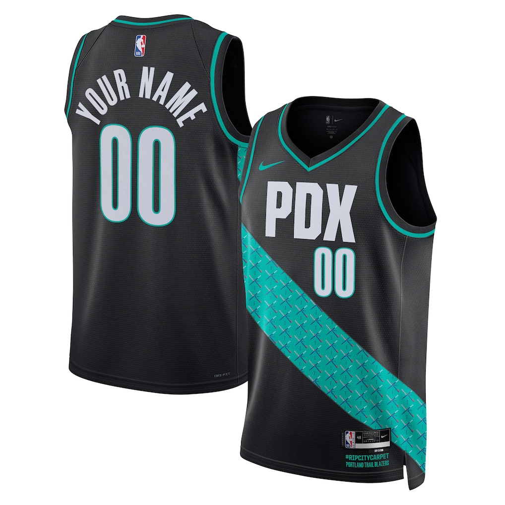 Unisex Portland Trail Blazers Nike Black 2025/26 City Edition Swingman Custom Jersey