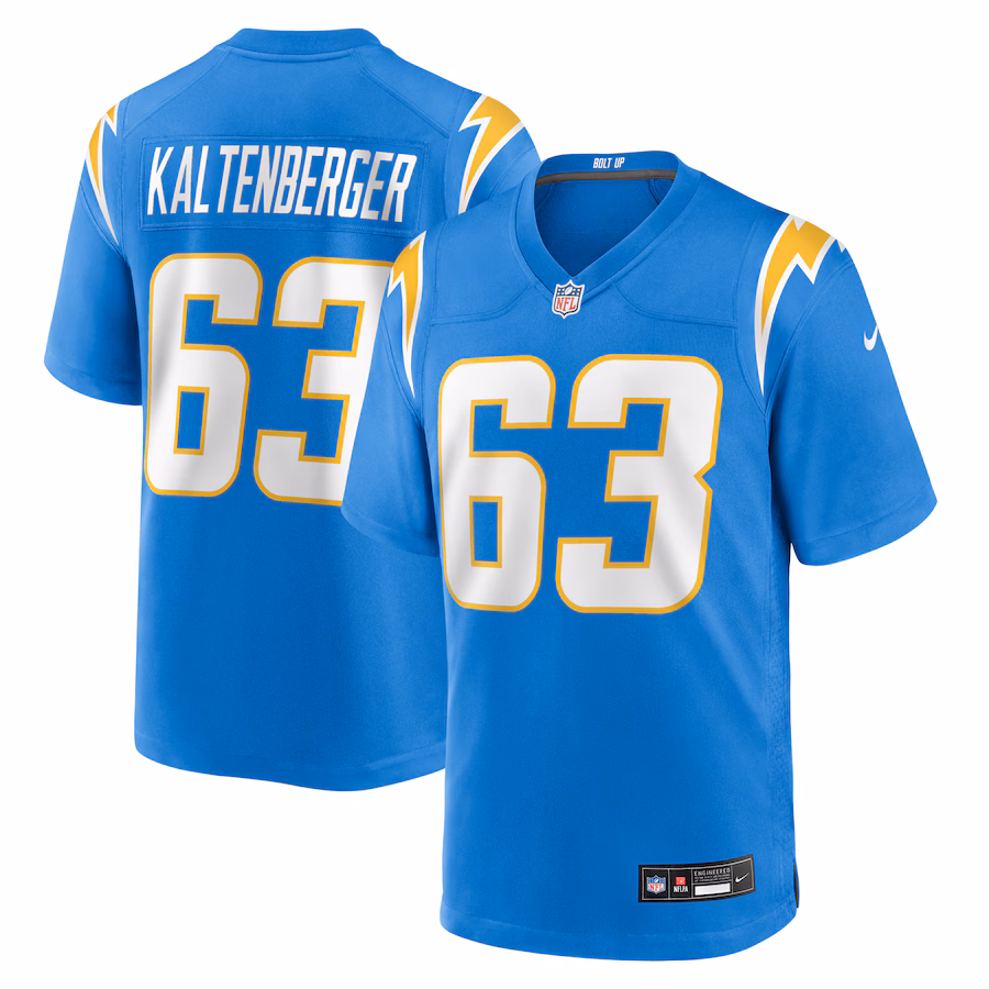 Men's Los Angeles Chargers Josh Kaltenberger Nike Powder Blue Team Game Jersey