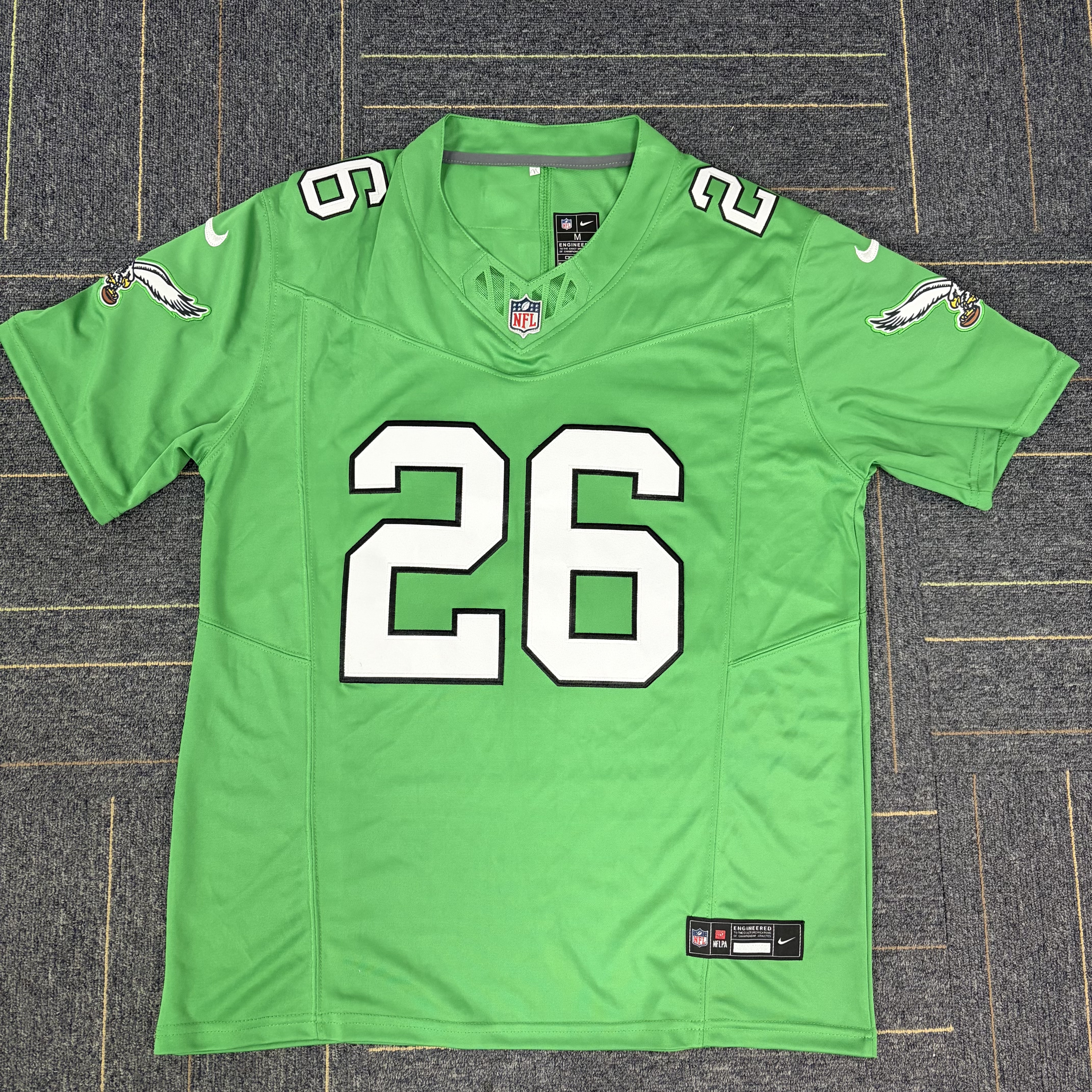 Youth Philadelphia Eagles Saquon Barkley Nike Kelly Green Game Jersey