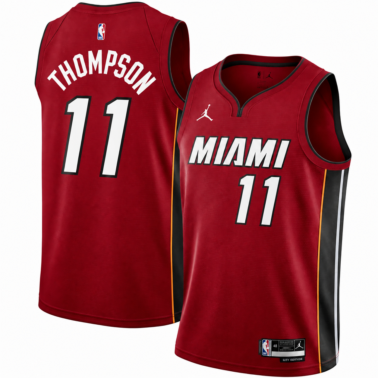 Men's Miami Heat Klay Thompson Red Vapor F.U.S.E. Stitched Limited Jersey