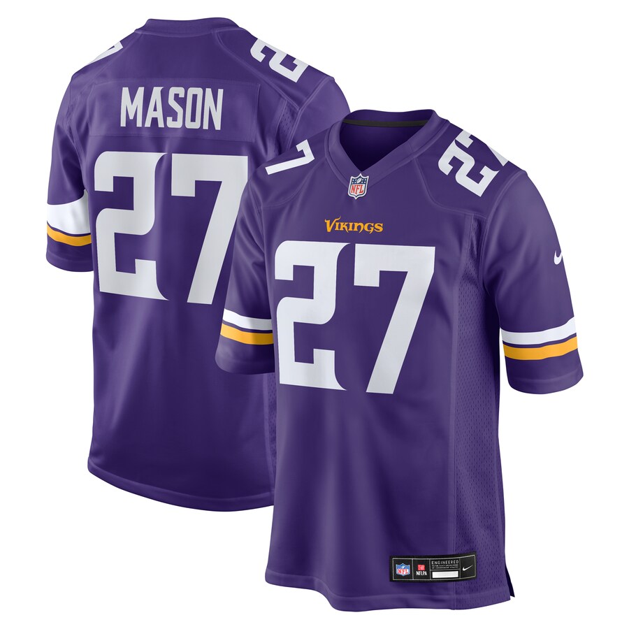 Men's Minnesota Vikings Jordan Mason Nike  Purple Team Game Jersey