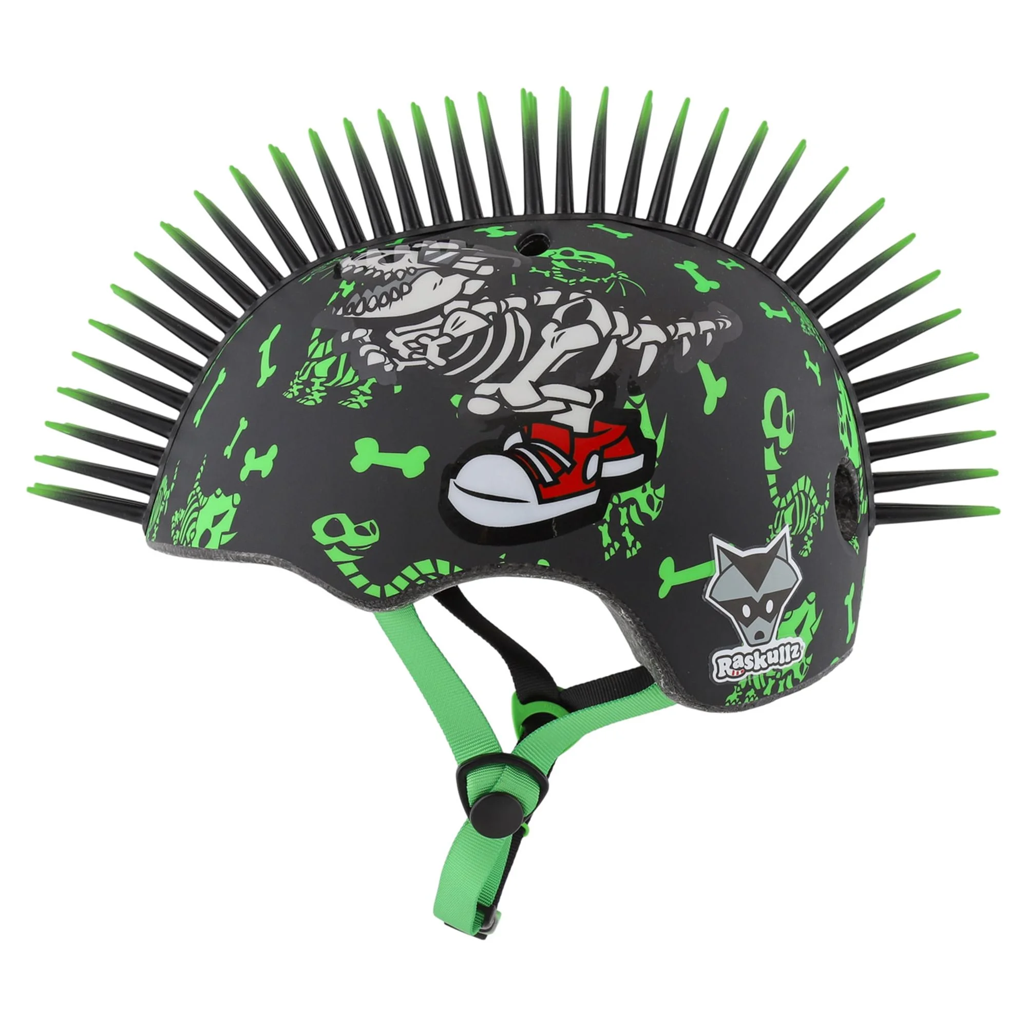 Raskullz Radasaurus Mohawk Bicycle Helmet, Toddler 3+ (48-52cm)
