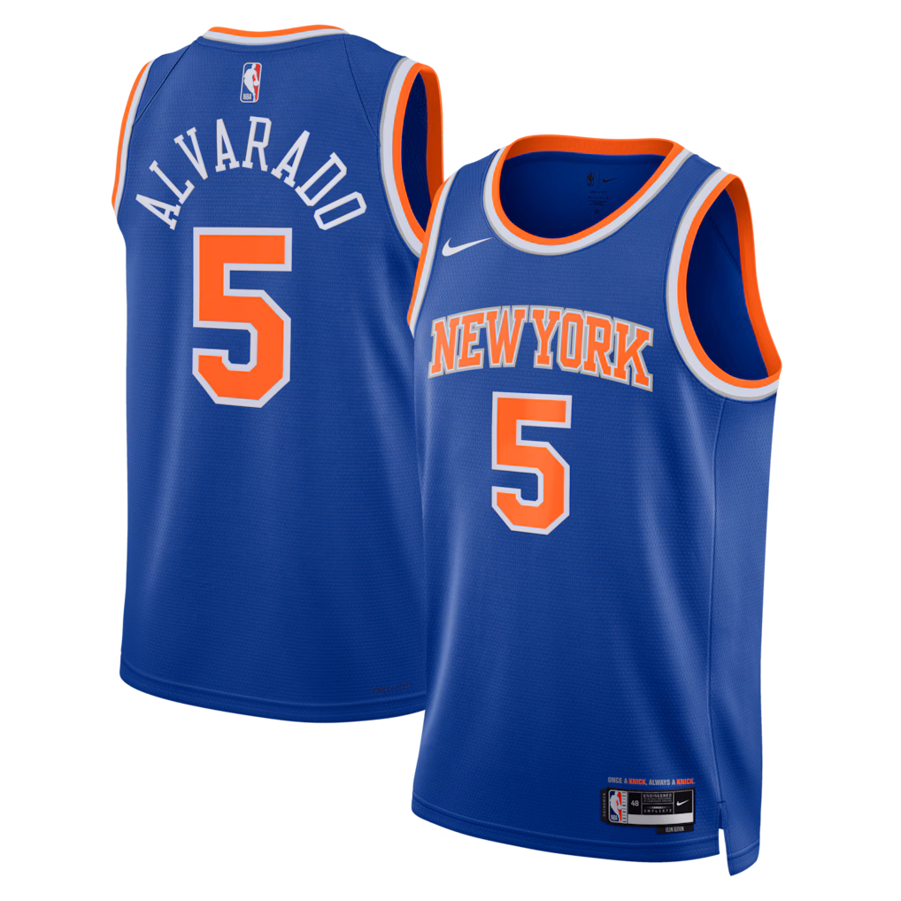 Unisex New York Knicks José Alvarado Nike Blue Swingman Jersey - Icon Edition