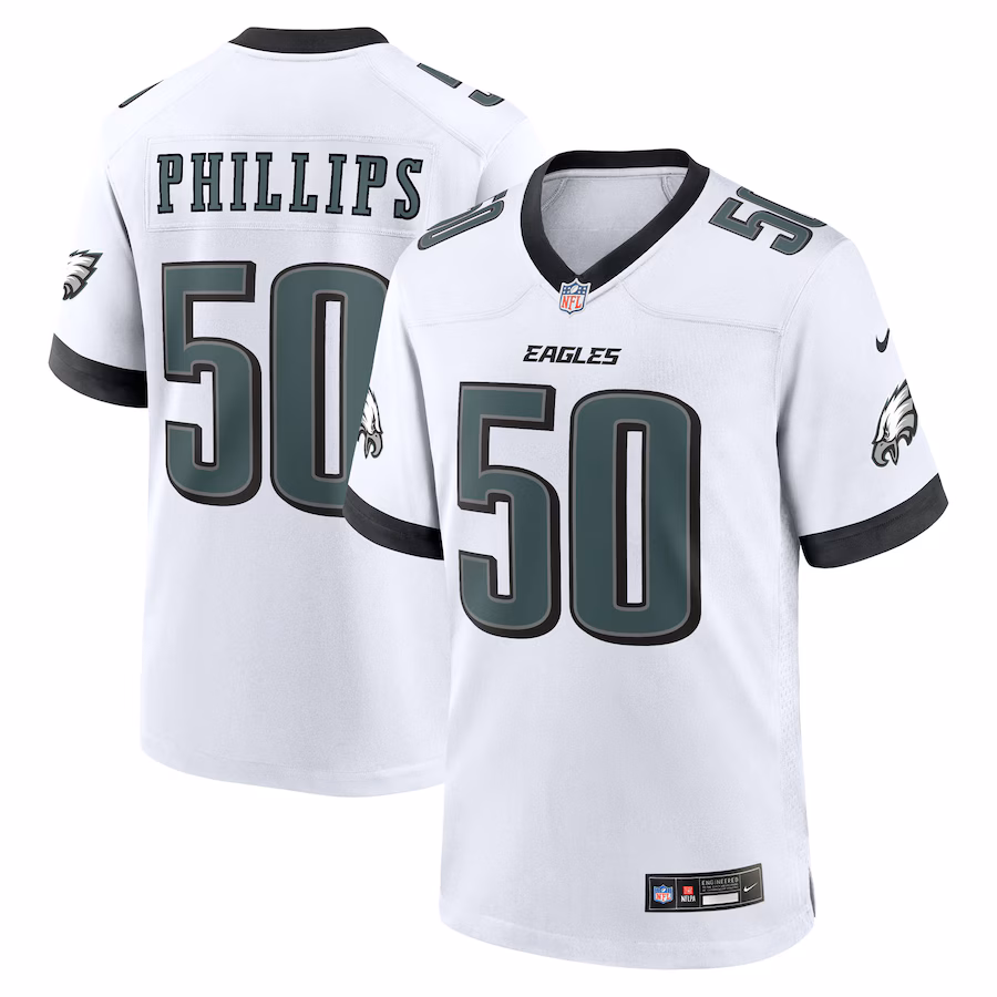 Men's Philadelphia Eagles Jaelan Phillips Nike White Game Jersey