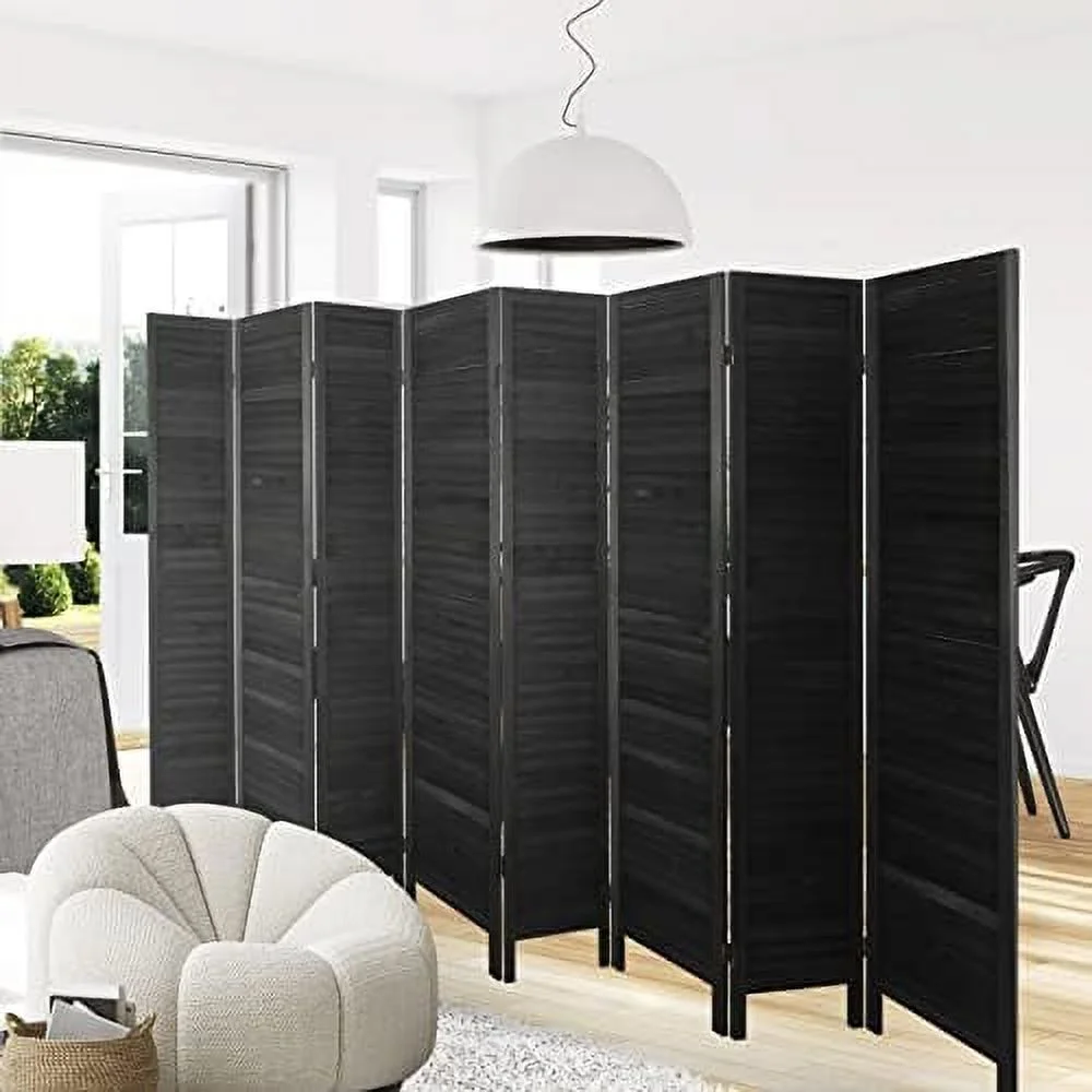 HBLUKDL 6 Panel Wood Room Divider 5.6ft.Tall Folding Privacy Screen Panels  Panel Reinforced Room Divider Wall  Divider for Room Separation  Partition Room dividers(Dark Brown) - Curated Treasures Market