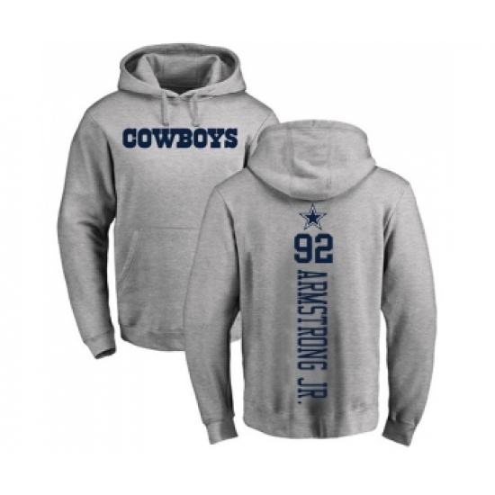 Football Dallas Cowboys #92 Dorance Armstrong Jr. Ash Backer Pullover Hoodie