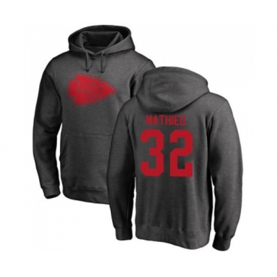 Football Kansas City Chiefs #32 Tyrann Mathieu Ash One Color Pullover Hoodie