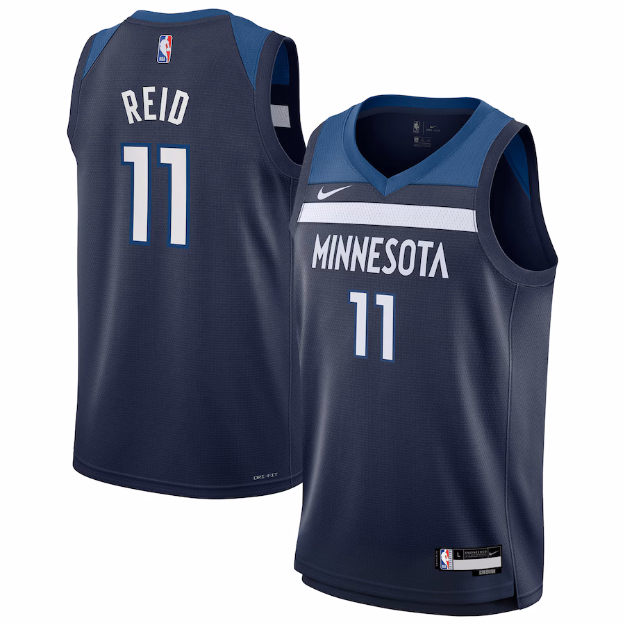 Youth Minnesota Timberwolves Naz Reid Nike Navy Swingman Jersey - Icon Edition