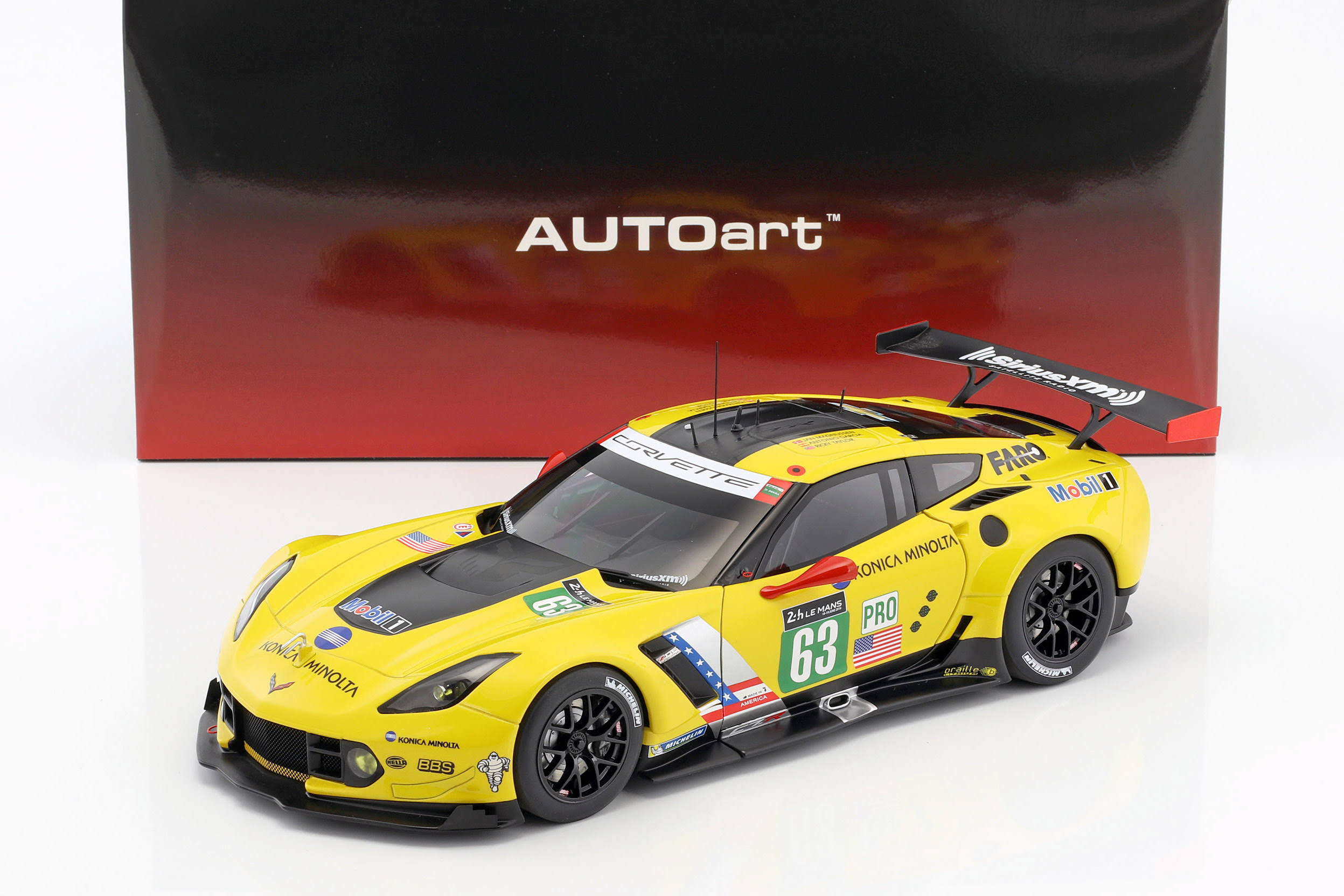 Chevrolet Corvette C7 R #63 Jan Magnussen / Antonio Garcia / Ryan Taylor Le Mans (2016) 1/18 Model Car by AUTOart