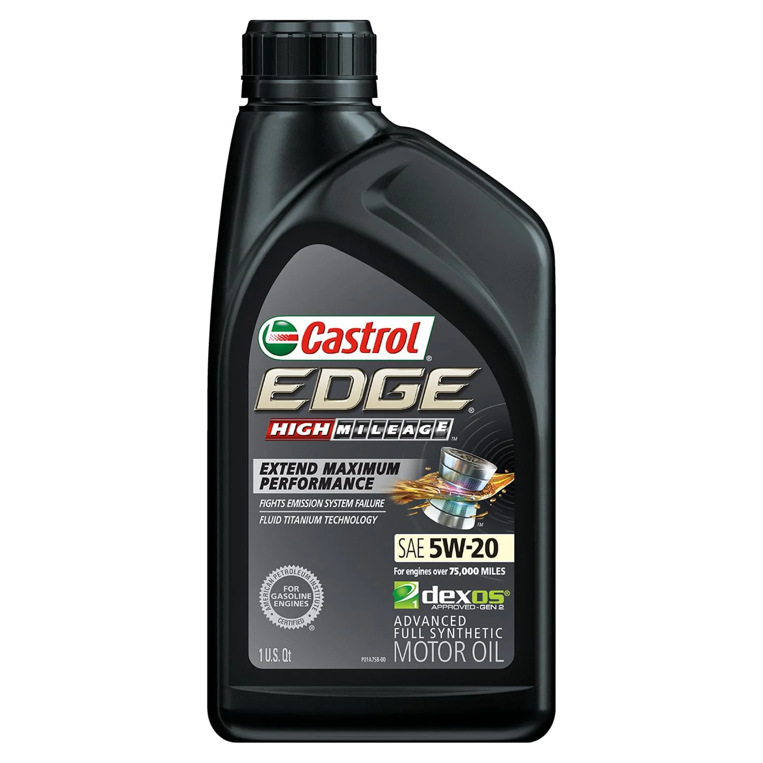 Castrol EDGE High Mileage 5W-20 Advanced Full Synthetic Motor Oil, 1 Quart