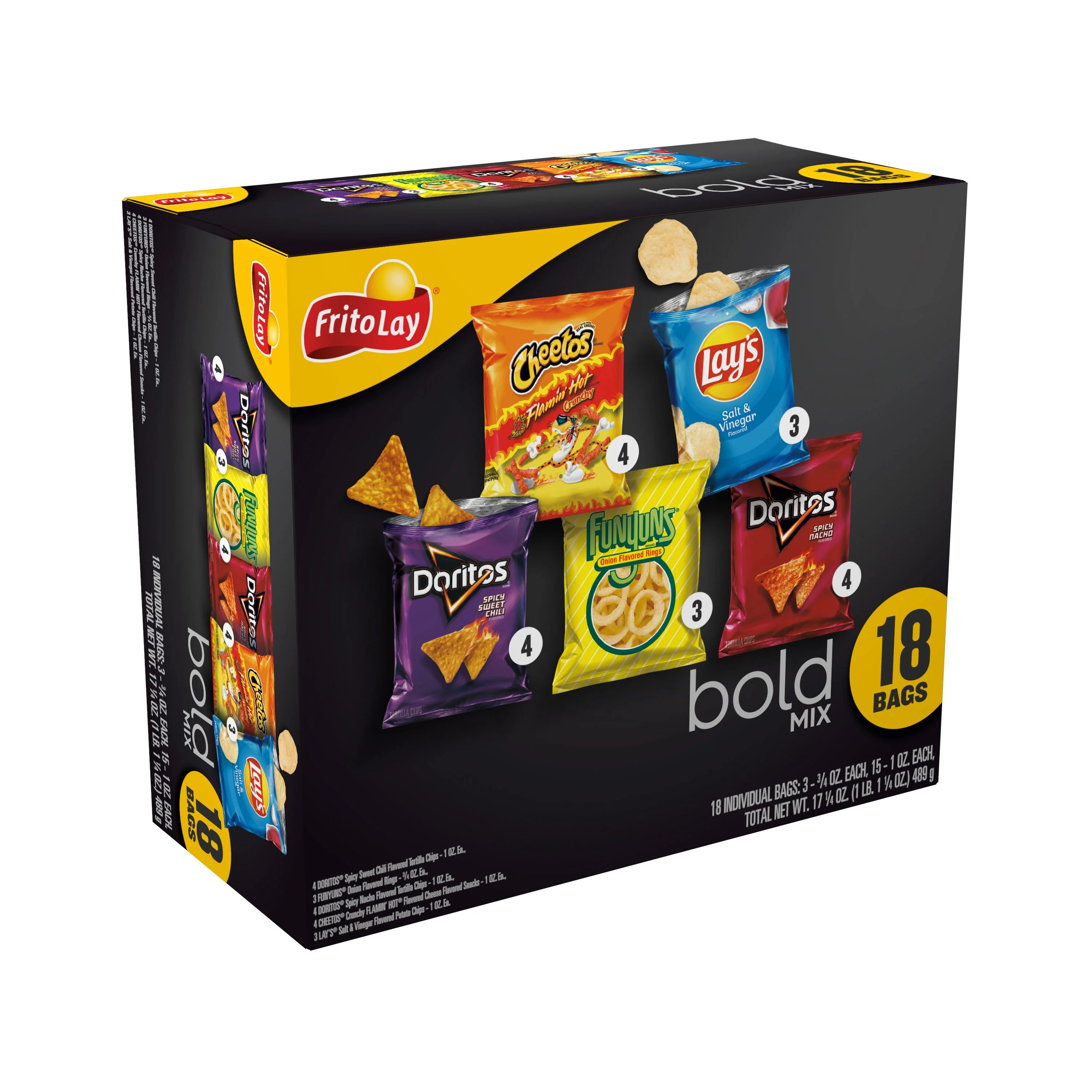 Frito-Lay Bold Mix Variety Pack Snack Chips, 18 Count Multipack - Curated Treasures Market