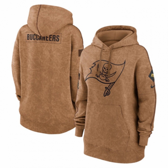 Women's Tampa Bay Buccaneers Nike Brown 2023 Salute to Service Pullover Hoodie