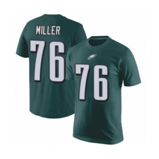 Philadelphia Eagles #76 Shareef Miller Green Rush Pride Name & Number T-Shirt