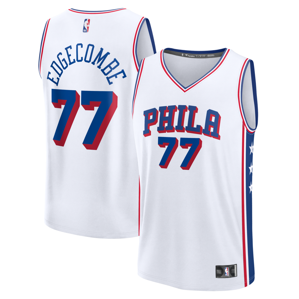Men's Philadelphia 76ers VJ Edgecombe Fanatics White Fast Break Replica Jersey - Association Edition