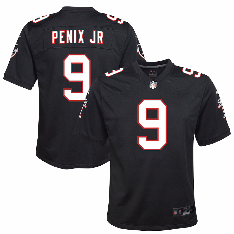 Youth Atlanta Falcons Michael Penix Jr. Nike Black Alternate Game Jersey