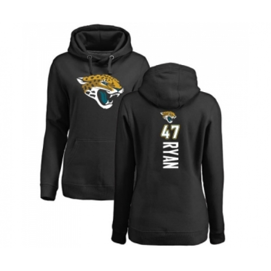 Football Women's Jacksonville Jaguars #47 Jake Ryan Black Backer Pullover Hoodie