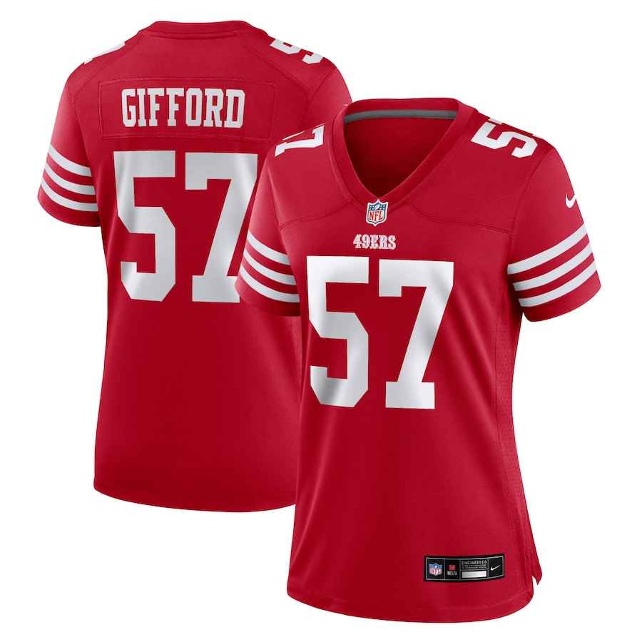 Women's San Francisco 49ers Luke Gifford Nike Scarlet Team Game Jersey