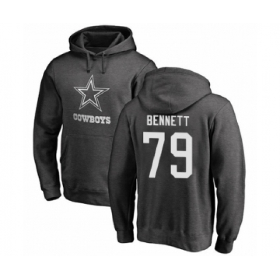 Football Dallas Cowboys #79 Michael Bennett Ash One Color Pullover Hoodie