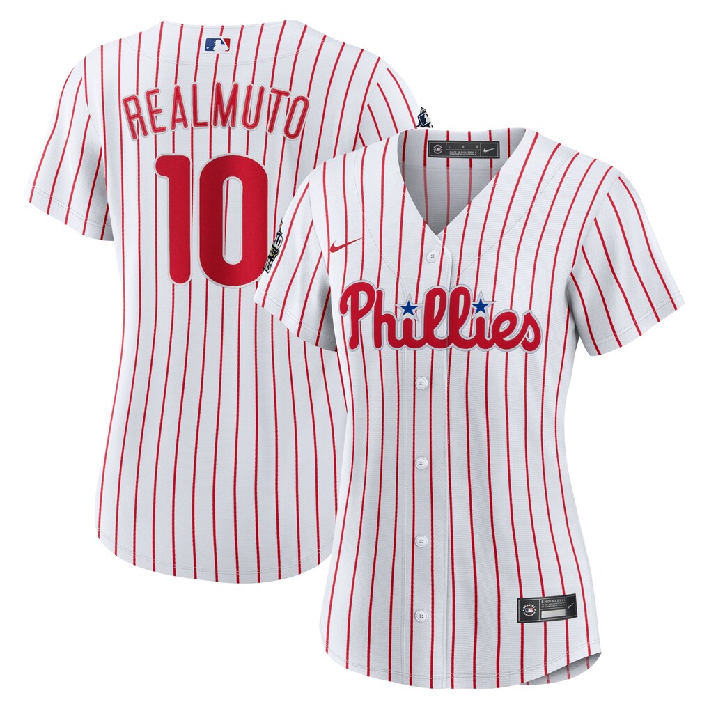 Women's Philadelphia Phillies J.T. Realmuto Nike White 2022 World Series Home Replica Player Jersey