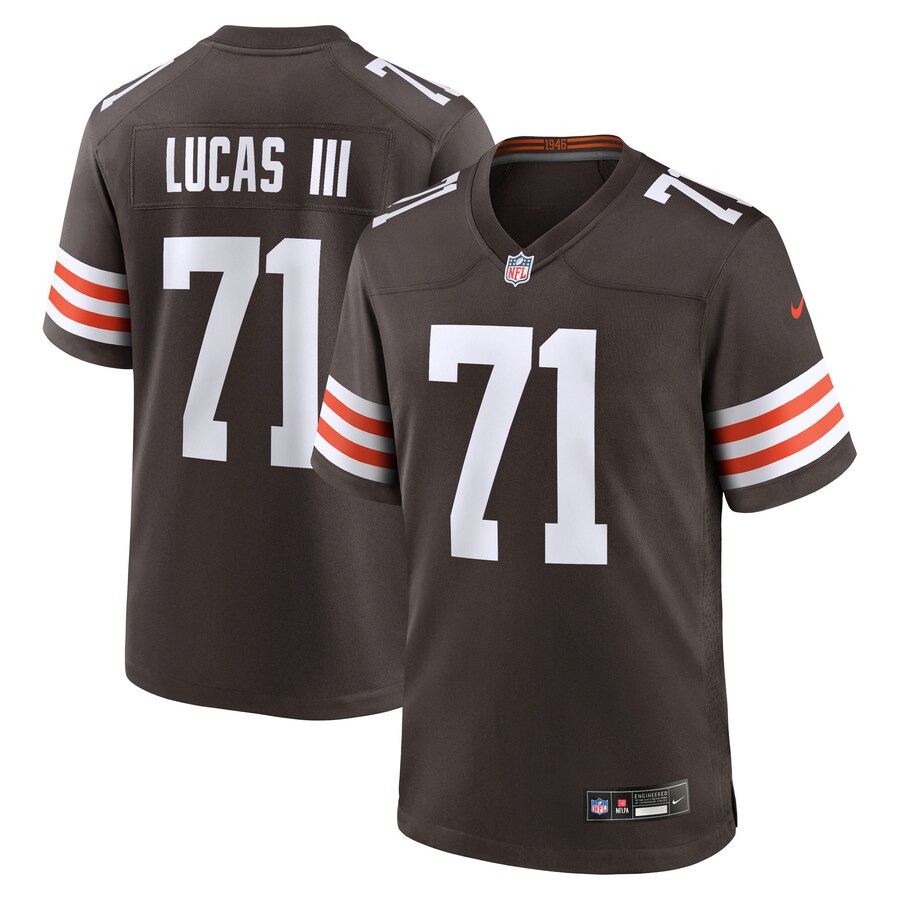 Men's Cleveland Browns Cornelius Lucas Nike Brown Team Game Jersey