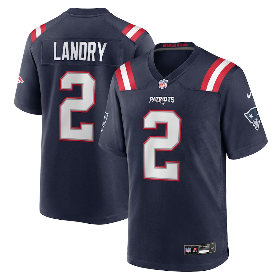 Men's New England Patriots Harold Landry Nike Navy Team Game Jersey