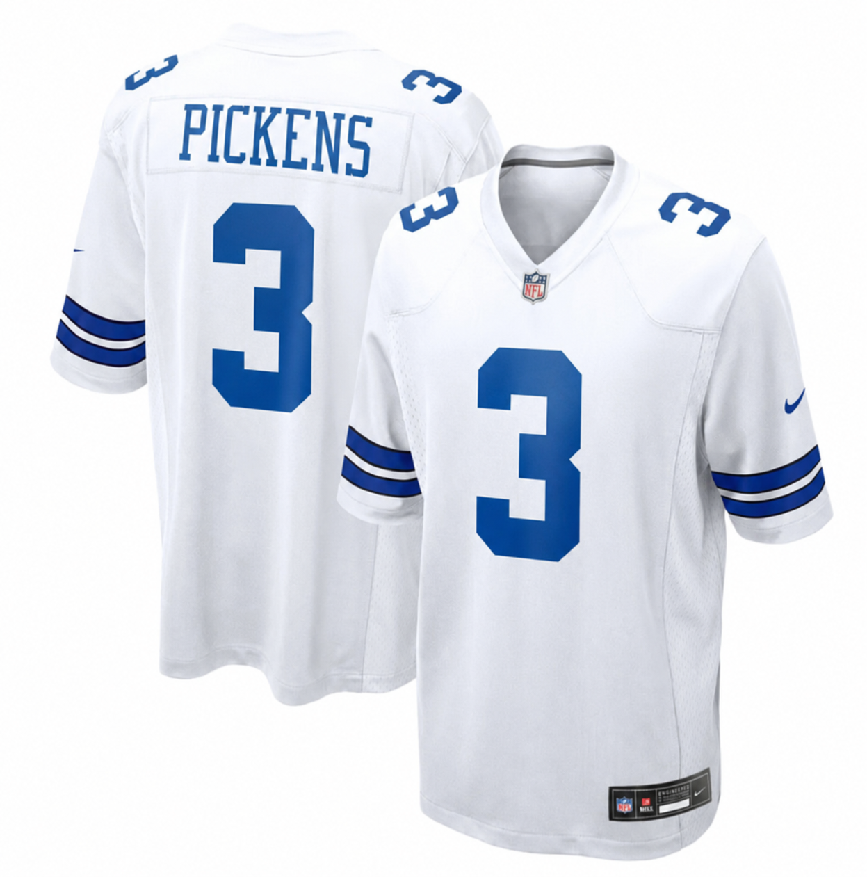Men's Dallas Cowboys George Pickens Nike White Game Jersey