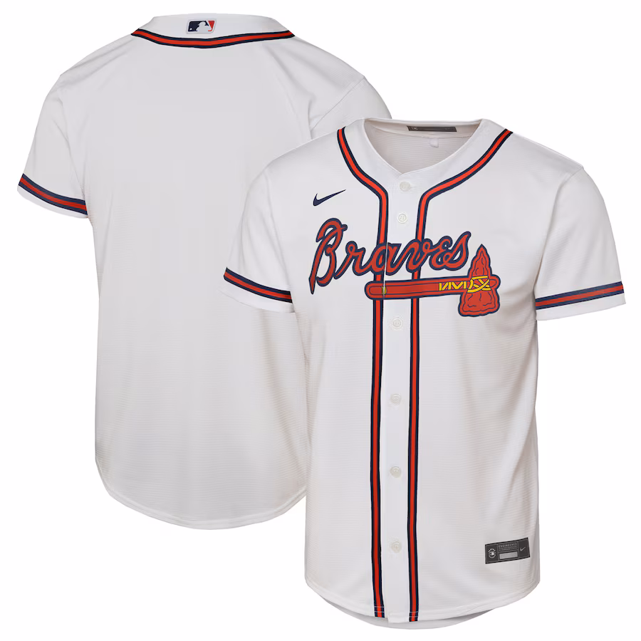 Youth Atlanta Braves Nike White Home Replica 2.0 Jersey
