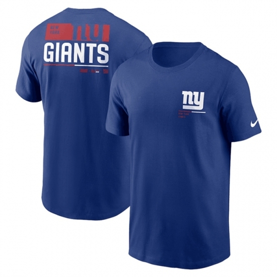 Men's New York Giants Royal Team Incline T Shirt