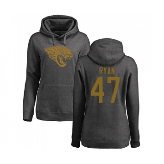 Football Women's Jacksonville Jaguars #47 Jake Ryan Ash One Color Pullover Hoodie
