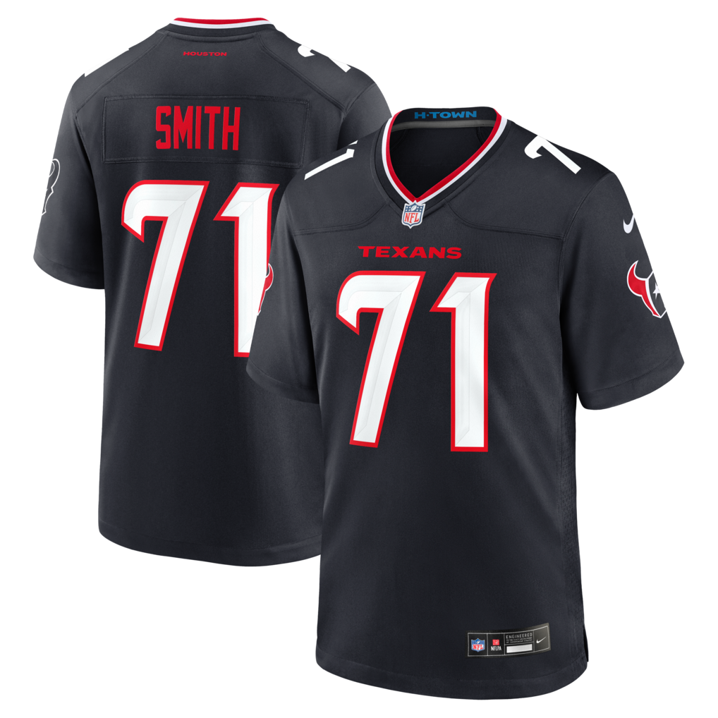 Men's Houston Texans Braden Smith Nike Navy Team Game Jersey