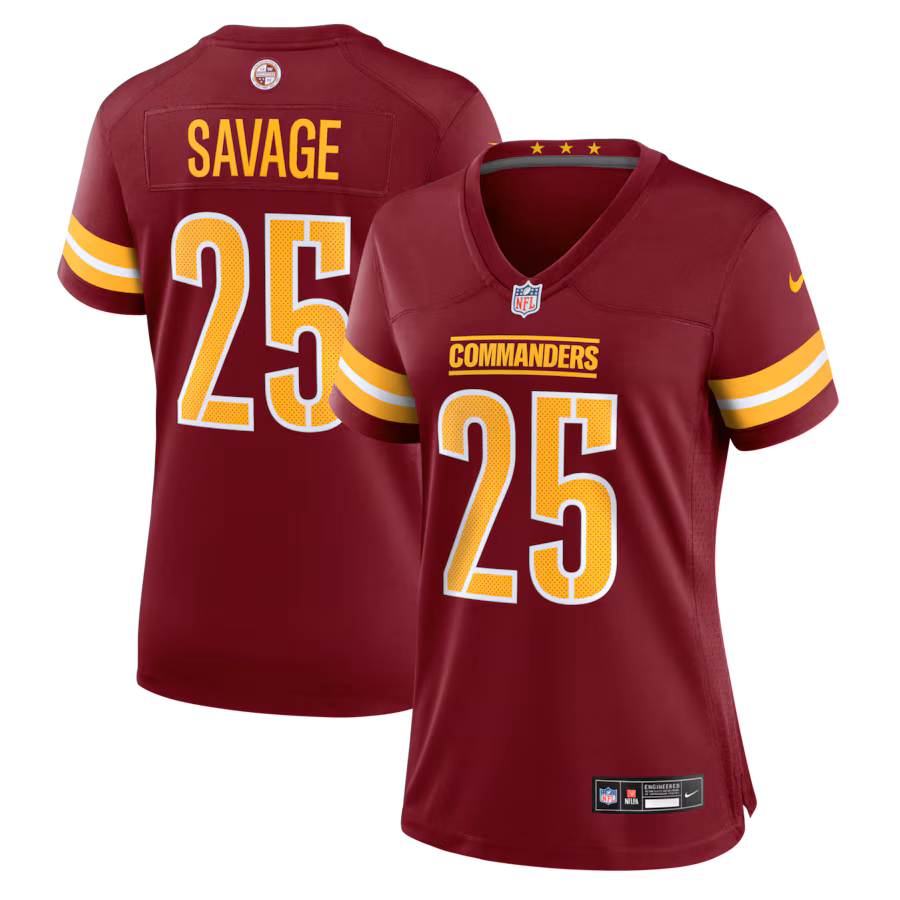 Women's Washington Commanders Darnell Savage Nike Burgundy Team Game Jersey