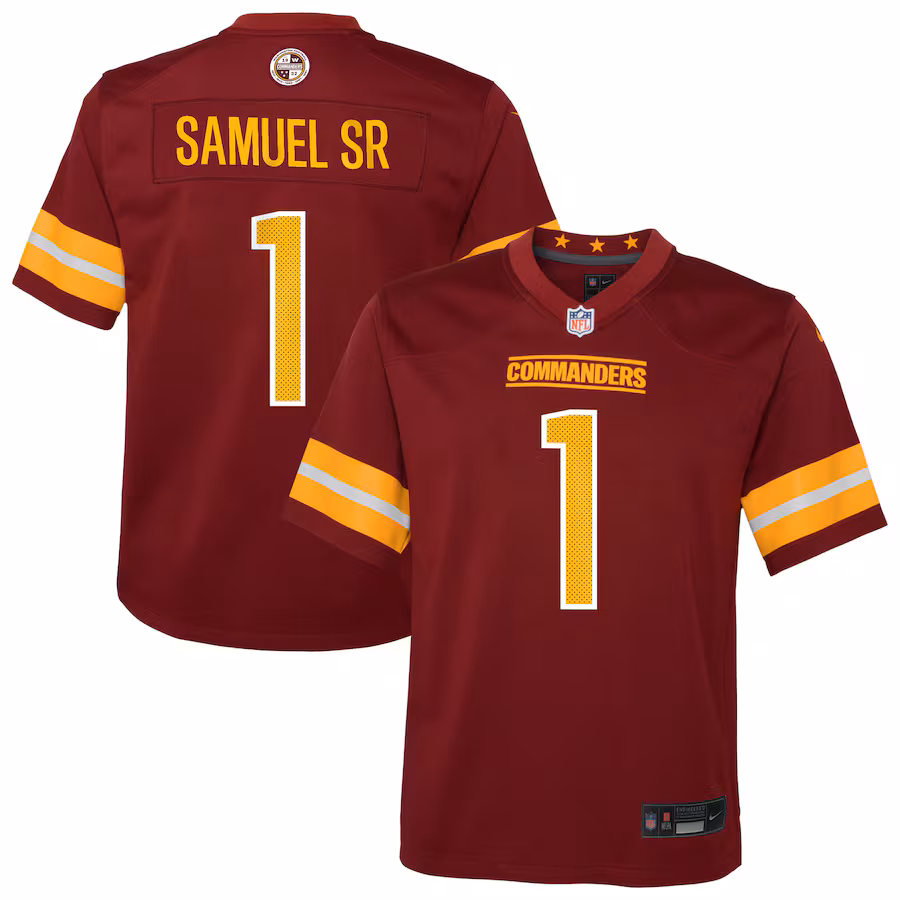 Youth Washington Commanders Deebo Samuel Sr Nike Burgundy Team Game Jersey